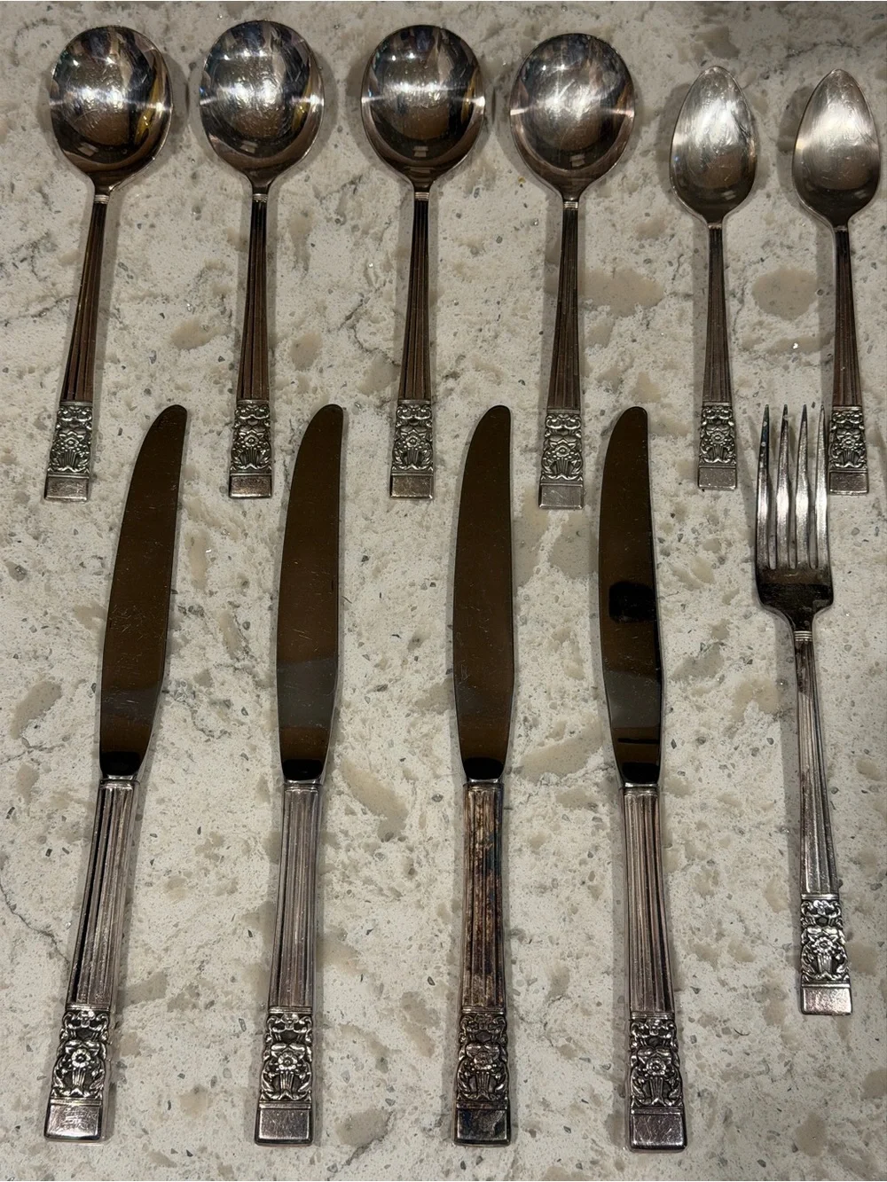 Vintage Community Silverplate Flatware 24 Pc Set + 1 Simeon L & George H Rogers.